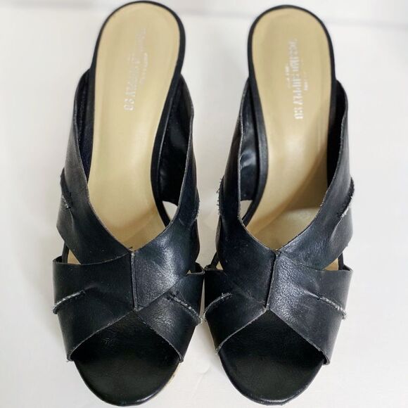 Black Wedge Sandals - Picture 3 of 10